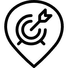 Style Three Pin Target Arrow Icon from Ultimate Light Set