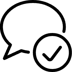 Messages Bubble Check Icon from Ultimate Light Set