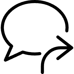 Messages Bubble Forward Icon from Ultimate Light Set