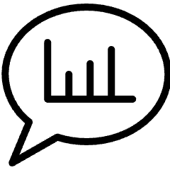 Messages Bubble Graph Icon from Ultimate Light Set