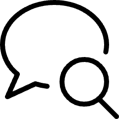 Messages Bubble Search Icon from Ultimate Light Set