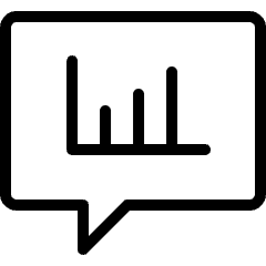 Messages Bubble Square Graph Icon from Ultimate Light Set