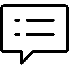 Messages Bubble Square Menu Icon from Ultimate Light Set