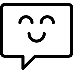 Messages Bubble Square Smile Icon from Ultimate Light Set