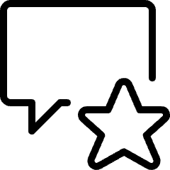 Messages Bubble Square Star Icon from Ultimate Light Set