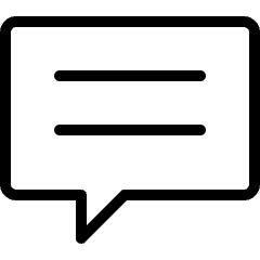 Messages Bubble Square Text Icon from Ultimate Light Set