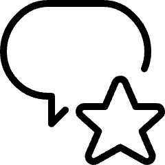 Messages Bubble Star 1 Icon from Ultimate Light Set