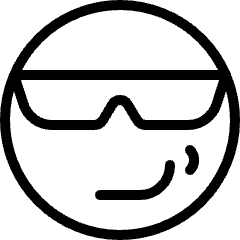 Smiley Smirk Glasses Icon from Ultimate Light Set