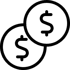 Accounting Coins Icon from Ultimate Light Set