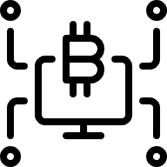 Crypto Currency Bitcoin Monitor Mining 1 Icon from Ultimate Light Set