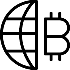 Crypto Currency Bitcoin Network Icon from Ultimate Light Set