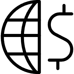 Currency Dollar International Icon from Ultimate Light Set