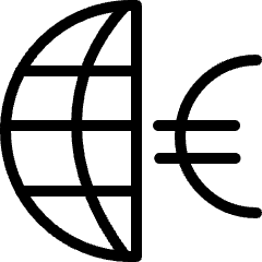 Currency Euro International Icon from Ultimate Light Set