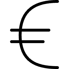 Currency Euro Icon from Ultimate Light Set