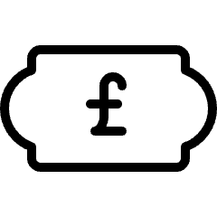 Currency Pound Bill Icon from Ultimate Light Set