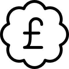 Currency Pound Bubble Icon from Ultimate Light Set