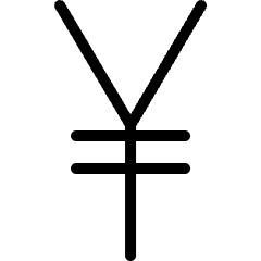 Currency Yuan Icon from Ultimate Light Set