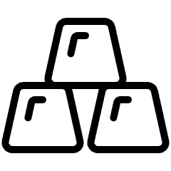 Gold Bars Icon from Ultimate Light Set