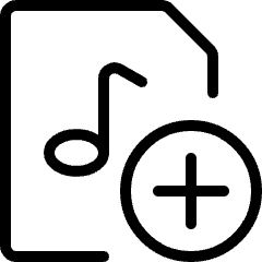 Audio File Add Icon from Ultimate Light Set