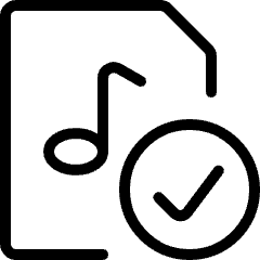 Audio File Check Icon from Ultimate Light Set