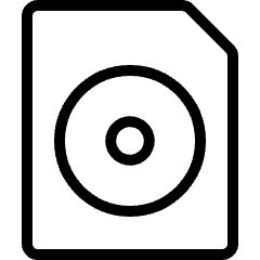 Audio File Disk Icon from Ultimate Light Set