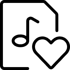 Audio File Heart Icon from Ultimate Light Set