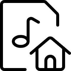 Audio File Home Icon from Ultimate Light Set