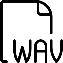 Audio File Wav 1 Icon from Ultimate Light Set