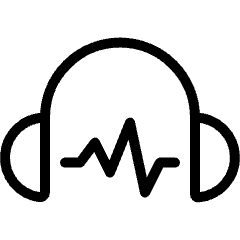 Headphones Wave Icon from Ultimate Light Set