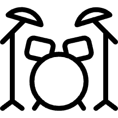 Modern Music Drums Icon from Ultimate Light Set