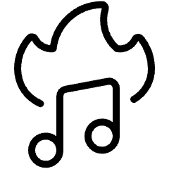 Music Genre Burn Icon from Ultimate Light Set