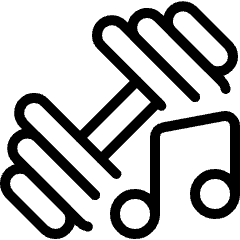 Music Genre Dumbbell Icon from Ultimate Light Set
