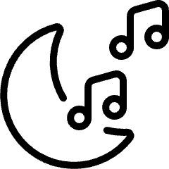 Music Genre Moon Icon from Ultimate Light Set