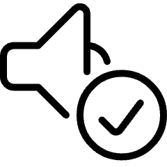 Volume Control Check Icon from Ultimate Light Set
