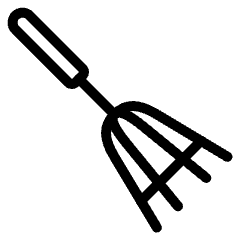 Gardening Digging Fork Icon from Ultimate Light Set