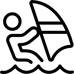 Nautic Sports Sailing Person Icon from Ultimate Light Set