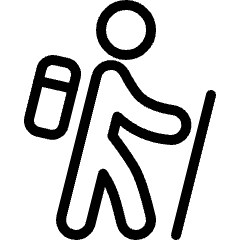 Trekking Person Icon from Ultimate Light Set