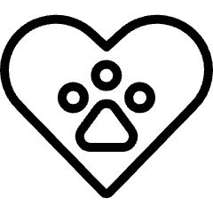 Pets Paw Heart Icon from Ultimate Light Set