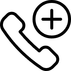 Phone Actions Add Icon from Ultimate Light Set
