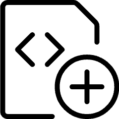 File Code Add 1 Icon from Ultimate Light Set
