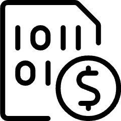 File Code Cash Icon from Ultimate Light Set