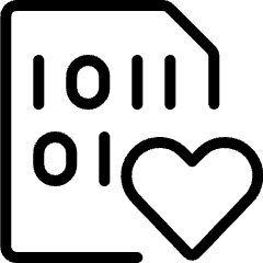 File Code Heart Icon from Ultimate Light Set