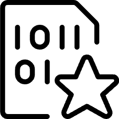 File Code Star Icon from Ultimate Light Set