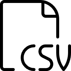 File Csv 1 Icon from Ultimate Light Set