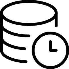 Database Clock Icon from Ultimate Light Set