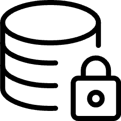 Database Lock Icon from Ultimate Light Set