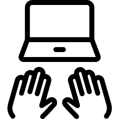 Programming Laptop Type Icon from Ultimate Light Set