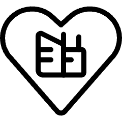 Real Estate Favorite Heart Building Icon from Ultimate Light Set