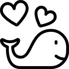 Love Whale Icon from Ultimate Light Set