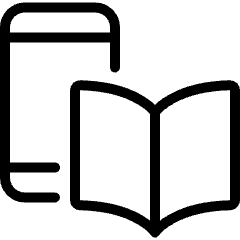 E Learning Book Smartphone Icon from Ultimate Light Set